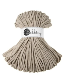 Bobbiny Beżowy 5mm (pleciony)