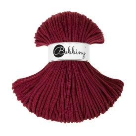 Bobbiny Czerwone Wino 5mm (pleciony)