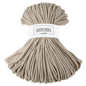 Sznurki Outlet Pleciony 5mm 100m Beżowy