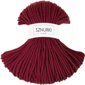 Sznurki Outlet Pleciony 5mm 100m Czerwone Wino