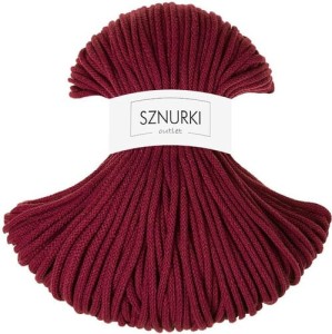 Sznurki Outlet Pleciony 5mm 100m Czerwone Wino