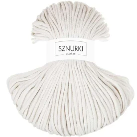 Sznurki Outlet Pleciony 5mm 100m Złamana biel