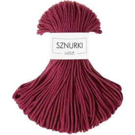 Sznurki Outlet Pleciony 3mm 100m Czerwone wino