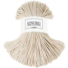 Sznurki Outlet Pleciony 3mm 100m Naturalne złoto