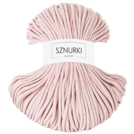 Sznurki Outlet Pleciony 5mm 100m Pastelowy róż