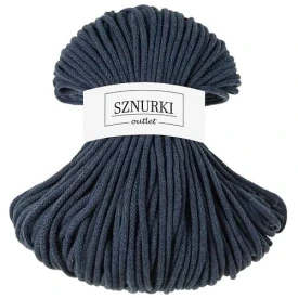 Sznurki Outlet Pleciony 5mm 100m Jeansowy