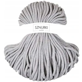 Sznurki Outlet Pleciony 9mm 100m Jasny szary