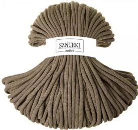 Sznurki Outlet Pleciony 9mm 100m Kawowy