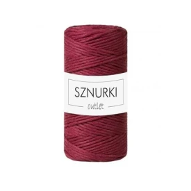 Sznurki Outlet Skręcany 3mm 100m Czerwone wino
