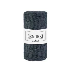 Sznurki Outlet Skręcany 3mm 100m Grafitowy
