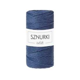 Sznurki Outlet Skręcany 3mm 100m Jeansowy