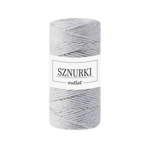 Sznurki Outlet Skręcany 3mm 100m Jasny szary