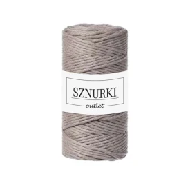 Sznurki Outlet Skręcany 3mm 100m Kawowy