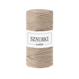 Sznurki Outlet Skręcany 3mm 100m Piaskowy