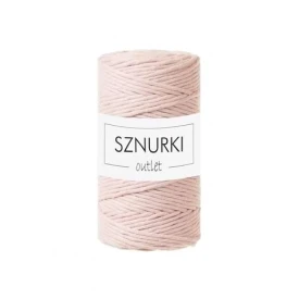 Sznurki Outlet Skręcany 3mm 100m Pastelowy róż