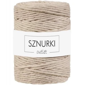 Sznurki Outlet Skręcany 5mm 100m Beżowy