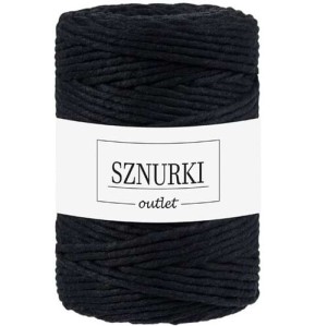 Sznurki Outlet Skręcany 5mm 100m Czarny