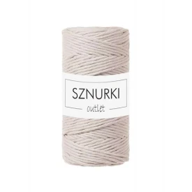 Sznurki Outlet Skręcany 3mm 100m Cielisty