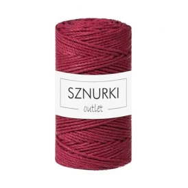 Sznurki Outlet 3PLY 3mm 100m Czerwone wino