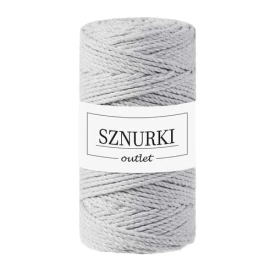 Sznurki Outlet 3PLY 3mm 100m Jasny szary
