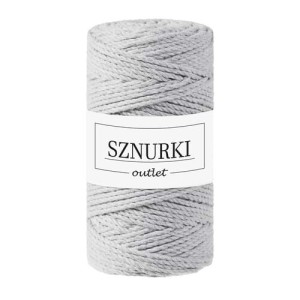 Sznurki Outlet 3PLY 3mm 100m Jasny szary