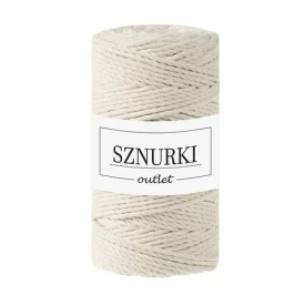 Sznurki Outlet 3PLY 3mm 100m Naturalny