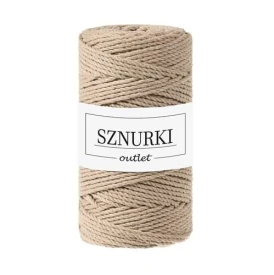 Sznurki Outlet 3PLY 3mm 100m Piaskowy