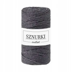 Sznurki Outlet 3PLY 3mm 100m Grafitowy