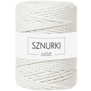 Sznurki Outlet 3PLY 5mm 100m Złamana Biel