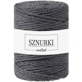 Sznurki Outlet 3PLY 5mm 100m Grafitowy
