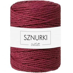 Sznurki Outlet 3PLY 5mm 100m Czerwone Wino