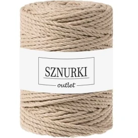 Sznurki Outlet 3PLY 5mm 100m Piaskowy