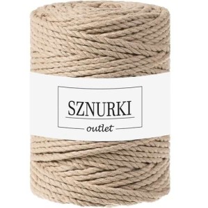 Sznurki Outlet 3PLY 5mm 100m Piaskowy