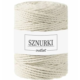 Sznurki Outlet 3PLY 5mm 100m Naturalny