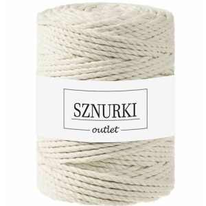 Sznurki Outlet 3PLY 5mm 100m Naturalny