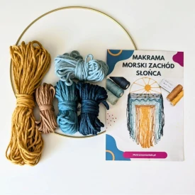 Zestaw DIY do samodzielnego stworzenia makramy MORSKI ZACHÓD SŁOŃCA