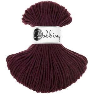 Bobbiny Burgundowy 3mm (pleciony)