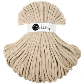 Bobbiny Ciepły beż 9mm pleciony