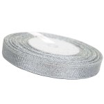 Tasiemka Brokatowa 12mm x 22m Srebrna