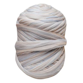 Wełna czesankowa Pastel Beżowo - Błękitny