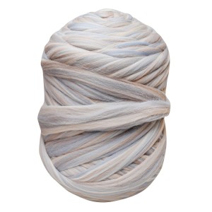 Wełna czesankowa Pastel Beżowo - Błękitny
