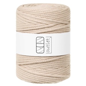 Sznurki Outlet Pleciony 5mm 100m Pszeniczny / Ciepły beż