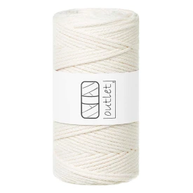 Sznurki Outlet Pleciony 3mm 100m Naturalny