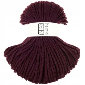 Sznurki Outlet Pleciony 5mm 100m Burgundowy