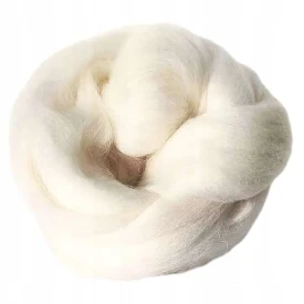 Wełna czesankowa Złamana biel (50g - 500g)