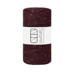 Sznurki Outlet Burgundowy z nitką 3 mm (skręcany)