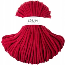Sznurki Outlet Pleciony 9mm 100m Czerwony
