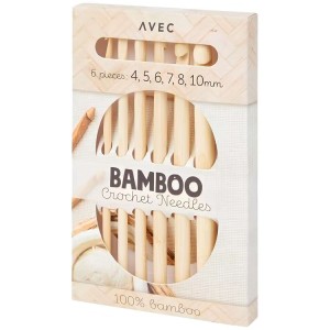 Zestaw szydełek bambusowych 4-10mm 6szt