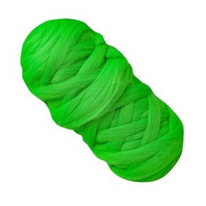 Wełna czesankowa Zielona Fluo