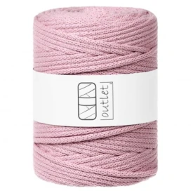Sznurki Outlet Pleciony 5mm 100m Brudny / Zgaszony Róż